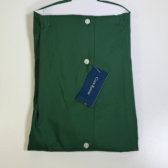 Club Room Men's Regular-Fit Dress Shirt, Evergreen Solid small neck 14-14.5 $50 - Picture 6 of 6